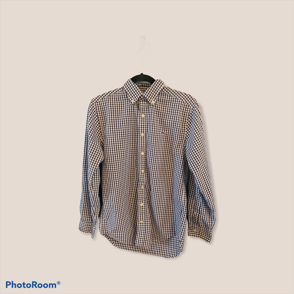Vineyard Vines Blue Checkered slim fit Shirt Sz. S